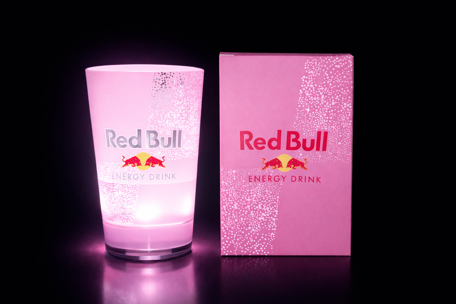 Verre redbull lumineux