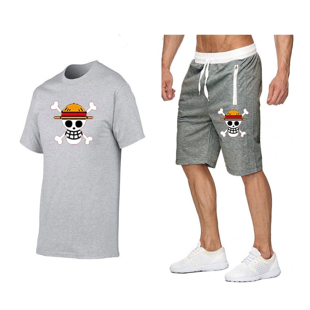 One Piece Mugiwara Symbol Short Sleeves+Pants Clothes